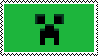 A stamp of a Minecraft creeper