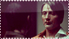 A stamp of Will and Hannibal from NBC's 'Hannibal'