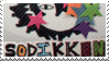 A stamp of the album cover to the Sodikken songs 'Misery Meat' and 'People Eater'