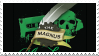 a stamp with the magnus archives logo